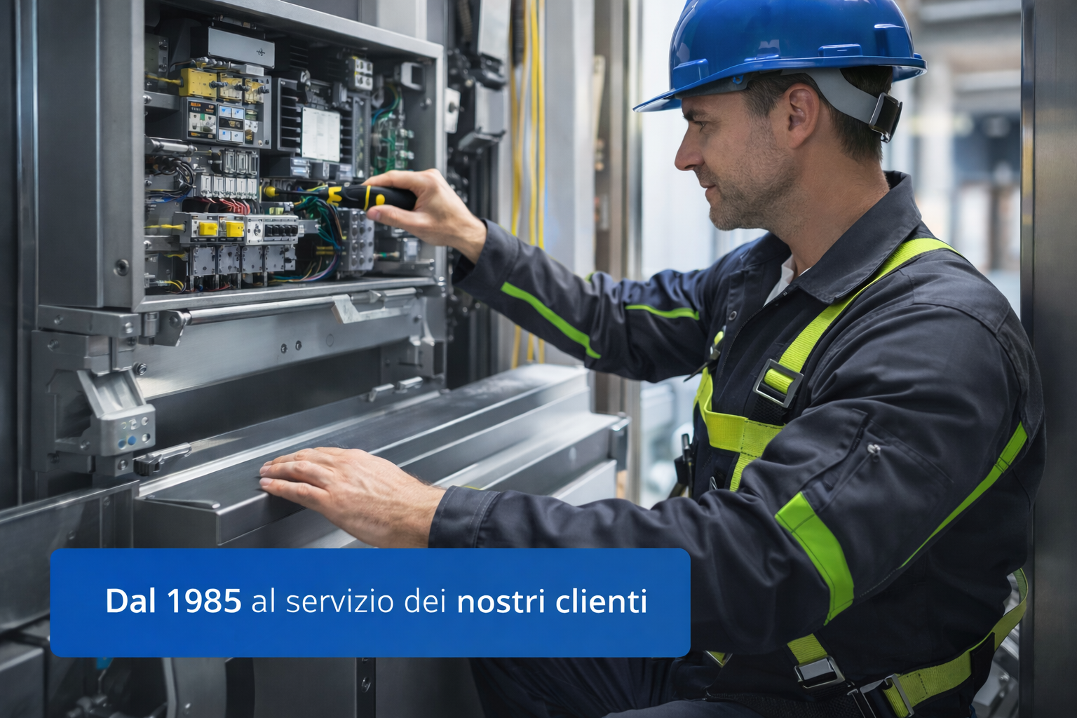 Tecnico Mangiavillano Ascensori in verifica impianto